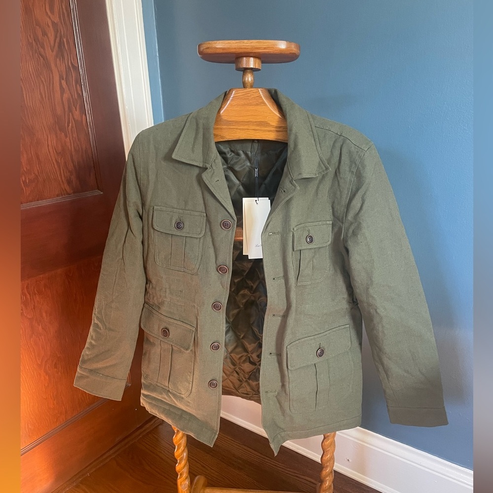 NEW XS Custom Men’s Field Safari Jacket Olive Drab